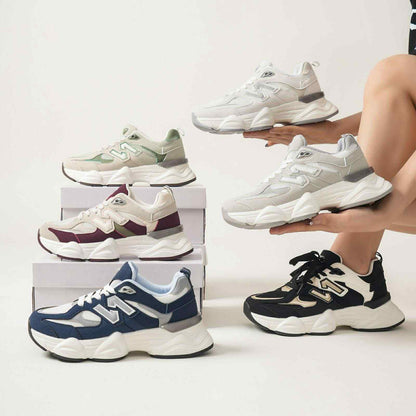 Sneaker Dana – White & Light Grey PU Leather Sneakers for Women
