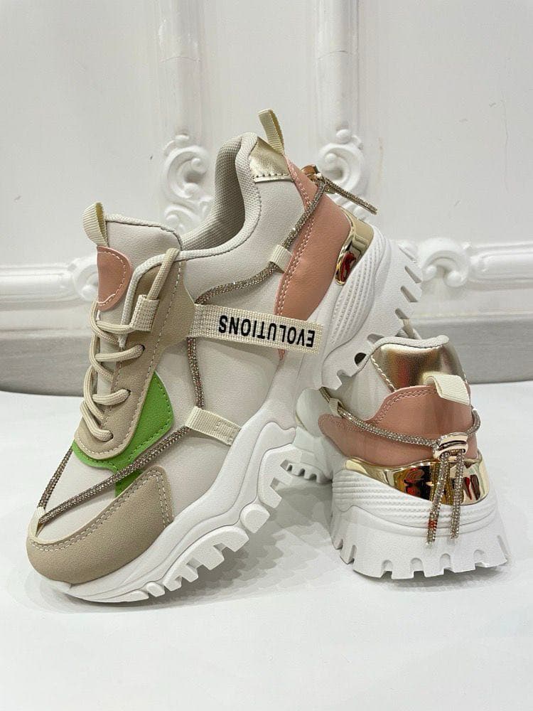 Sneaker Nyna – Light Pink Girls’ Sneakers in PU Leather