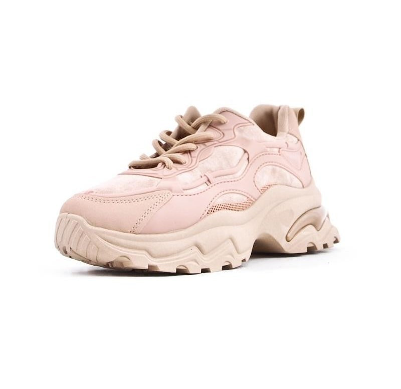 Sneaker Maud – Beige PU Leather Sneakers for Everyday Style