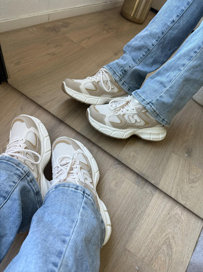 Sneaker Elva beige- wit
