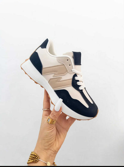 Sneaker Bo – Black & Brown PU Leather Sneakers for Men & Women