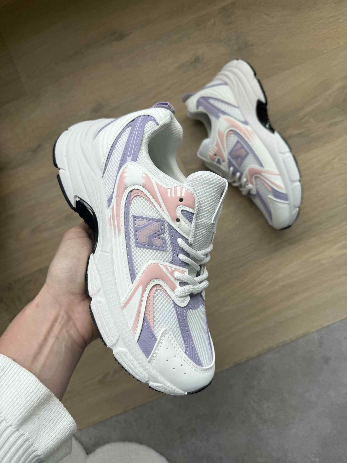 Trendy Purple Pink Sneakers Elara for Women | Stylish PU Leather Shoe
