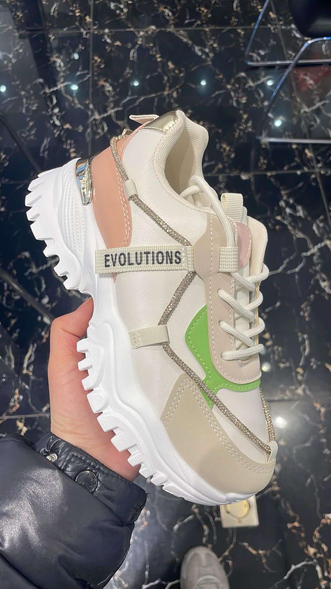 Sneaker Nyna – Light Pink Girls’ Sneakers in PU Leather