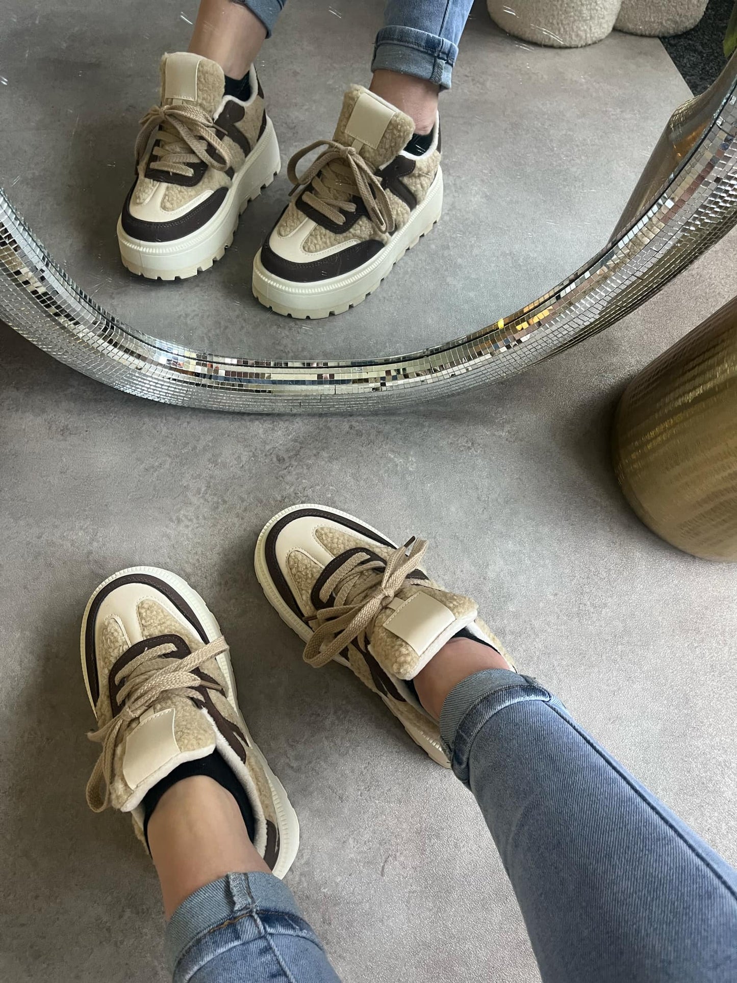 Sneaker Selin bruin/beige