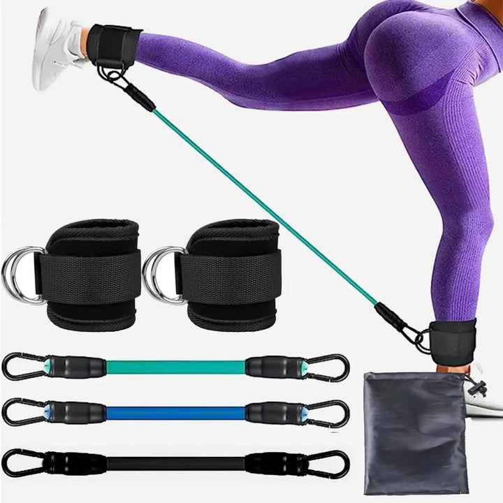 Ankle Strap Resistance Bands for Hip & Leg Strength – Fitness Elastic Training"