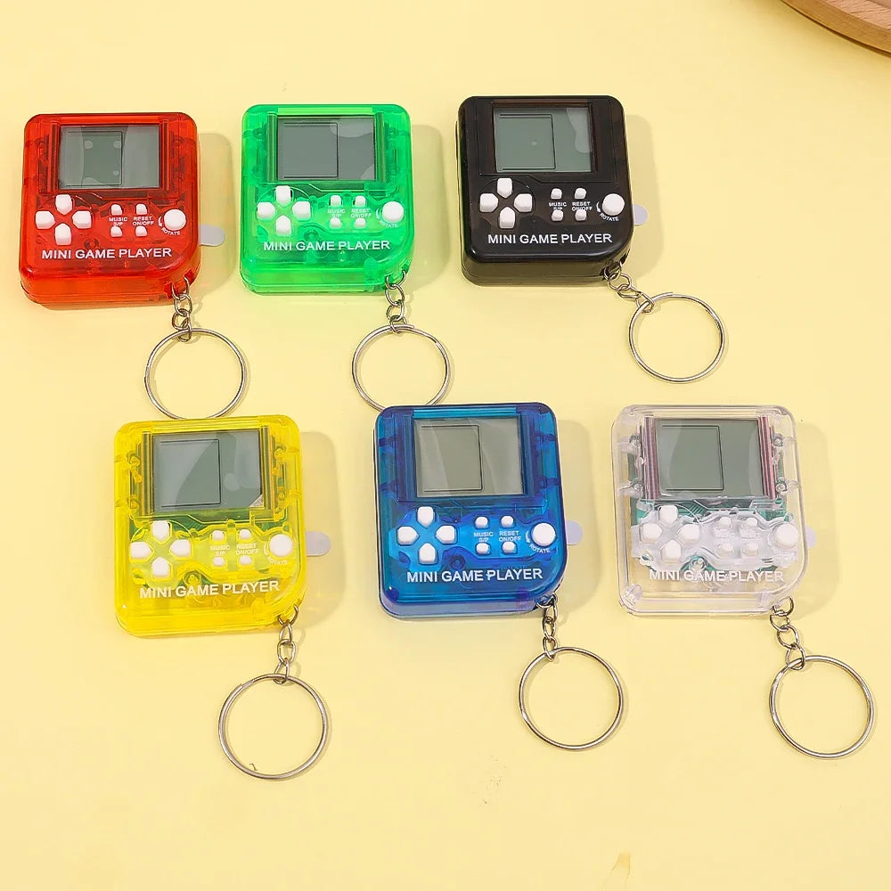 Mini Retro Handheld Game Keychain – 26 Games, Fun Gift for Kids