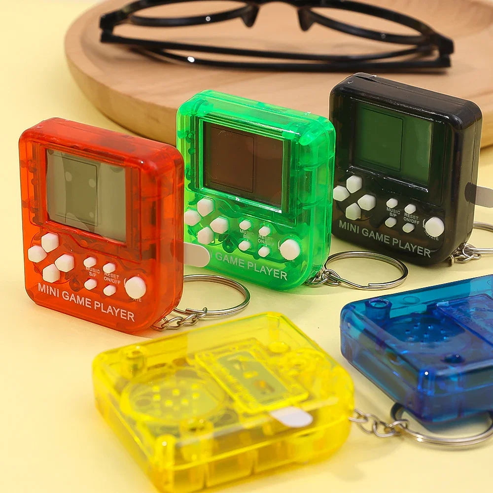 Mini Retro Handheld Game Keychain – 26 Games, Fun Gift for Kids