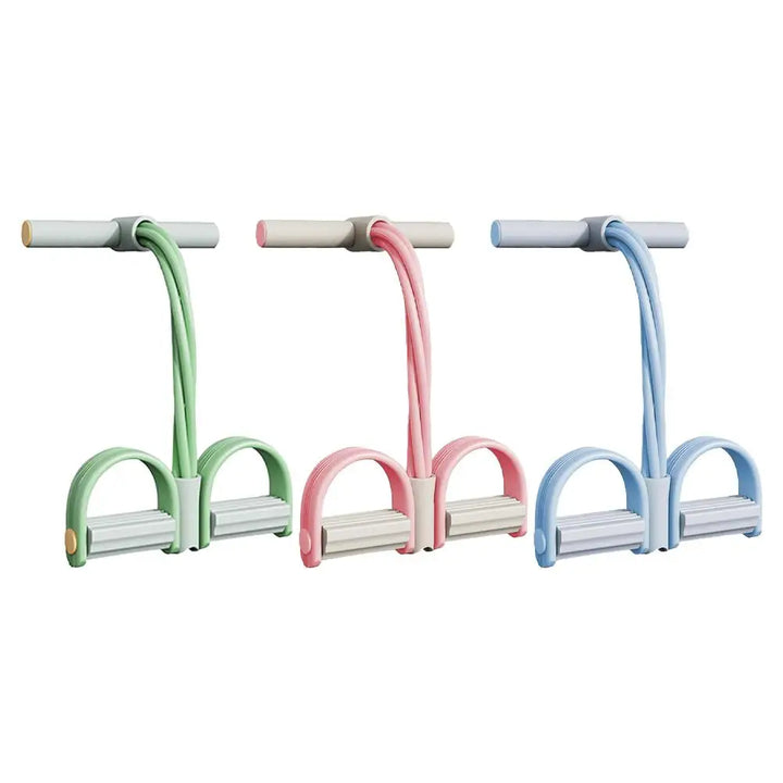 4-Tube Pedal Resistance Band – Full Body Workout Pull Rope