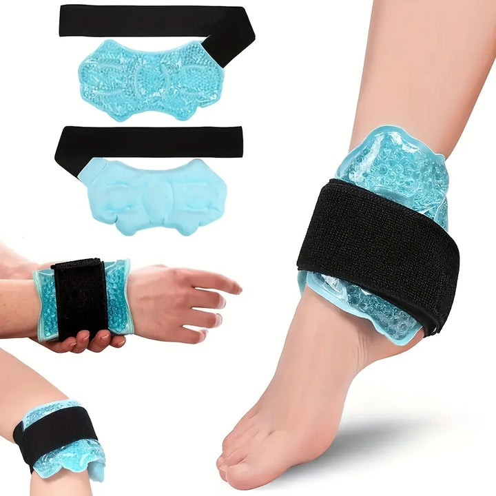 Reusable Gel Bead Foot & Ankle Therapy Wrap – Hot & Cold Compression