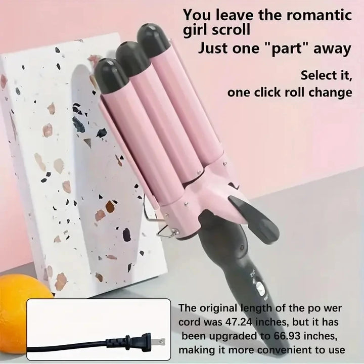 Triple Barrel Ceramic Hair Waver – Salon-Style Beach Waves at Home