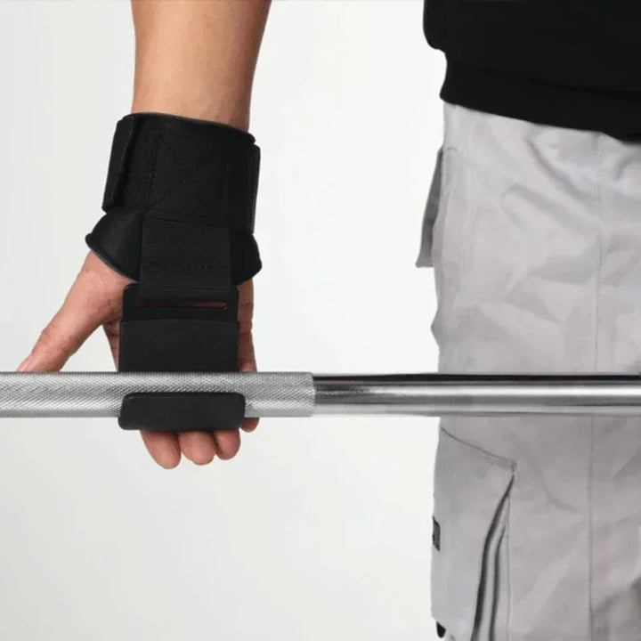 Heavy-Duty Weight Lifting Wrist Hooks with Neoprene Wraps for Strength Training