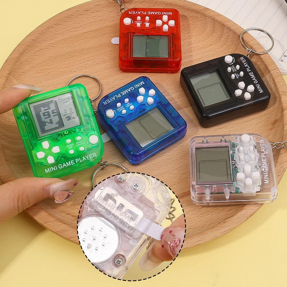 Mini Retro Handheld Game Keychain – 26 Games, Fun Gift for Kids