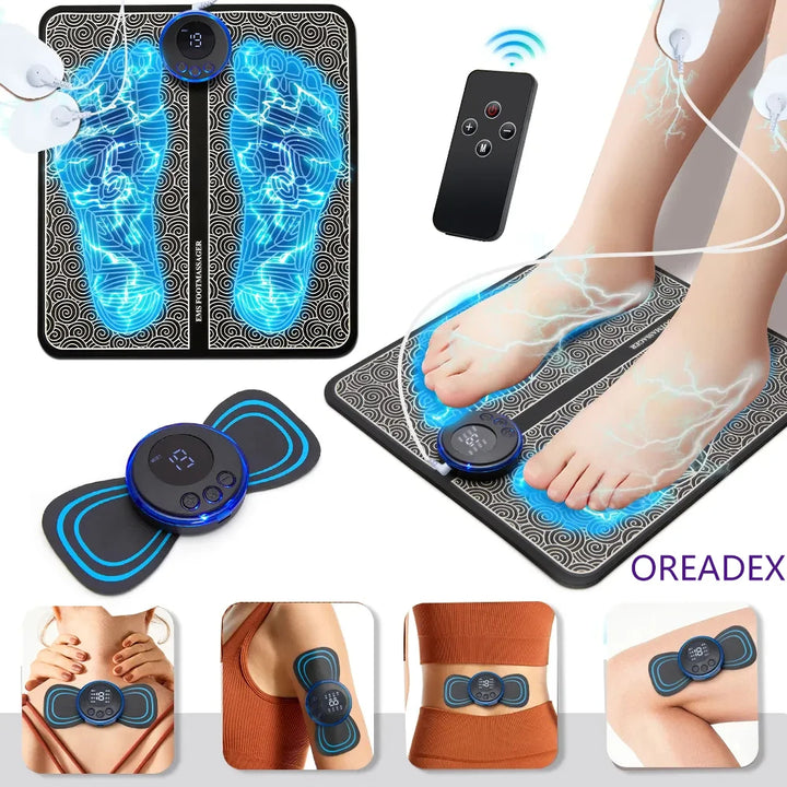 Rechargeable EMS Foot Massager – 8 Modes & 19 Intensity Levels