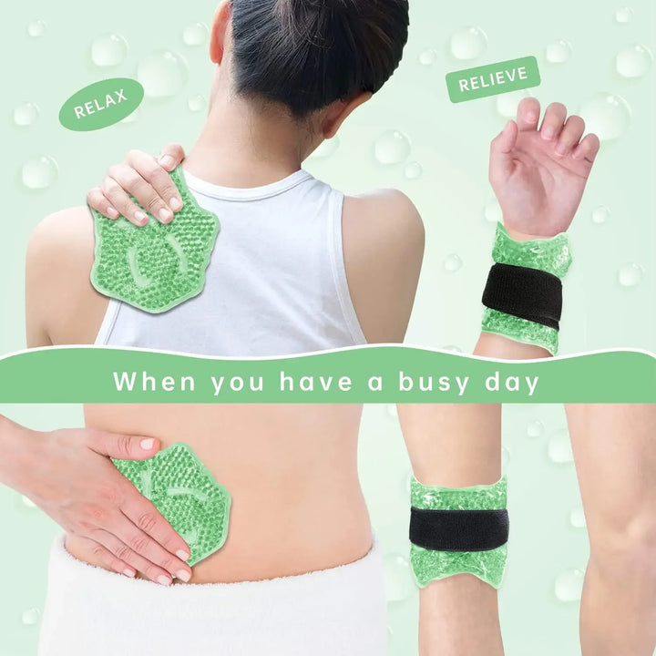 Reusable Gel Bead Foot & Ankle Therapy Wrap – Hot & Cold Compression