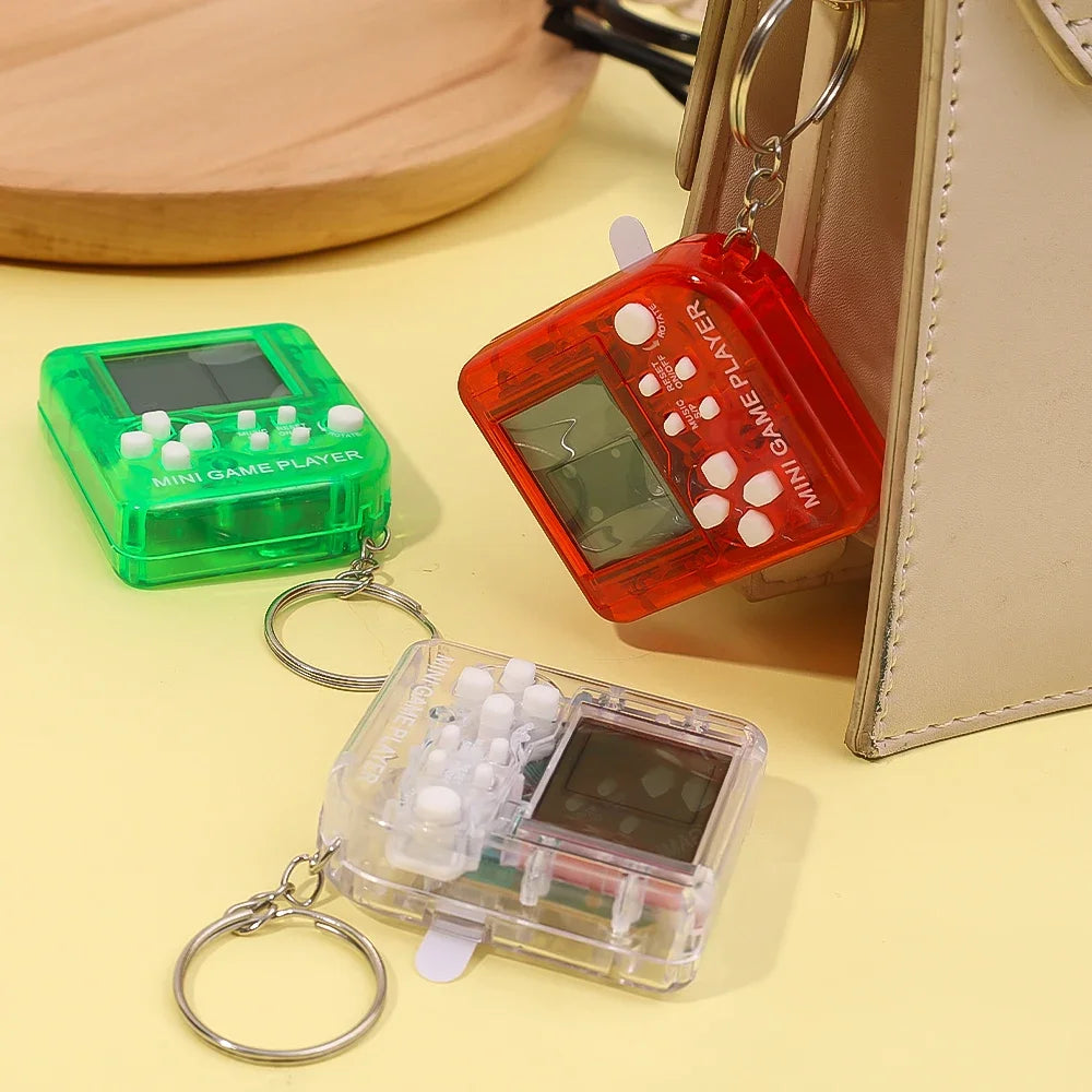 Mini Retro Handheld Game Keychain – 26 Games, Fun Gift for Kids