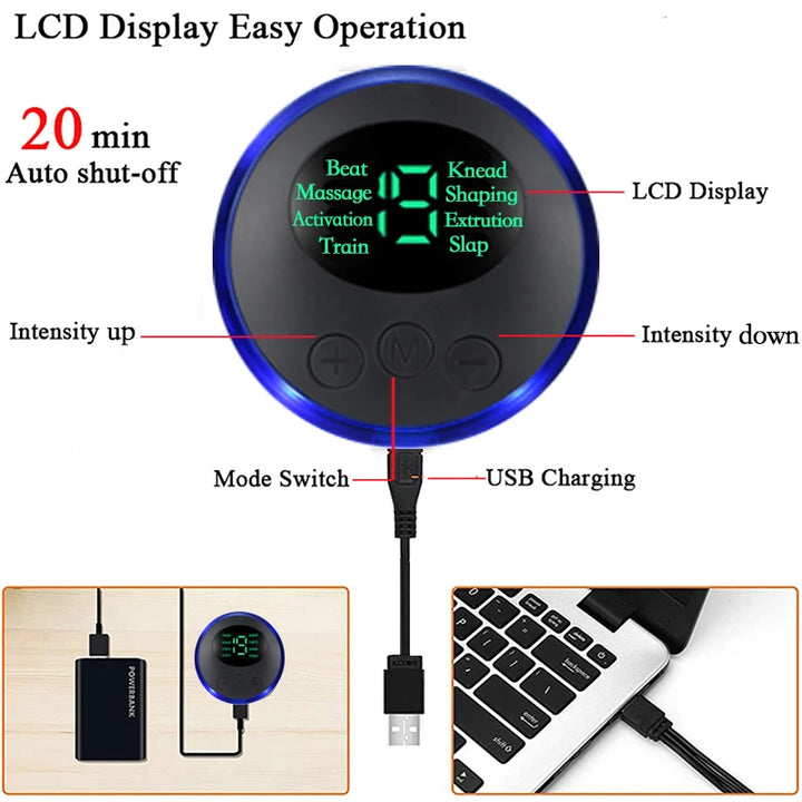 Rechargeable EMS Foot Massager – 8 Modes & 19 Intensity Levels