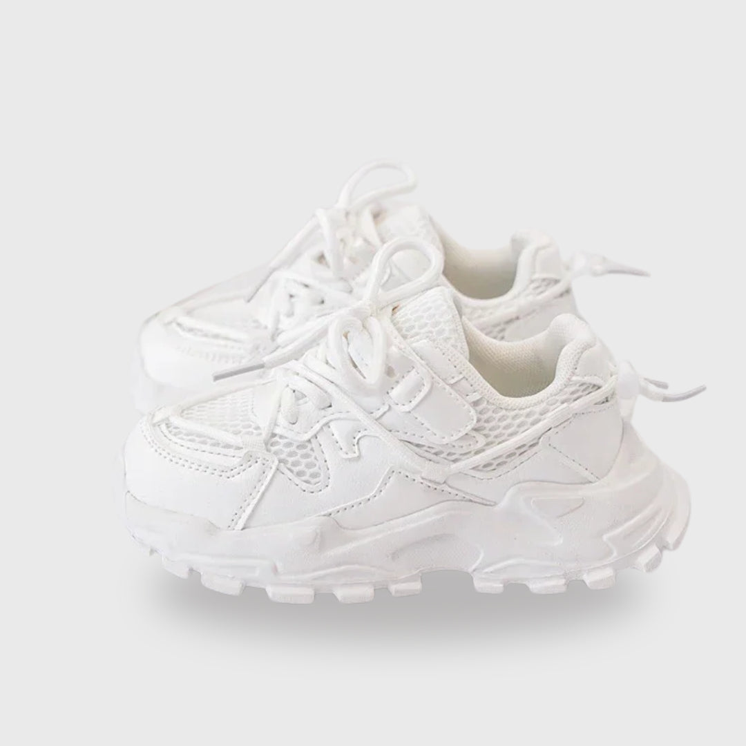 Kids Sneakers Luna Wit – Classic White PU Leather Sneakers for Everyday Wear