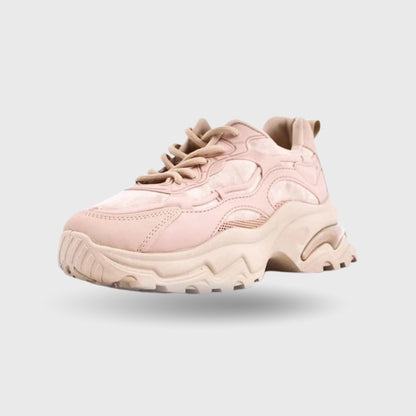 Sneaker Maud – Beige PU Leather Sneakers for Everyday Style