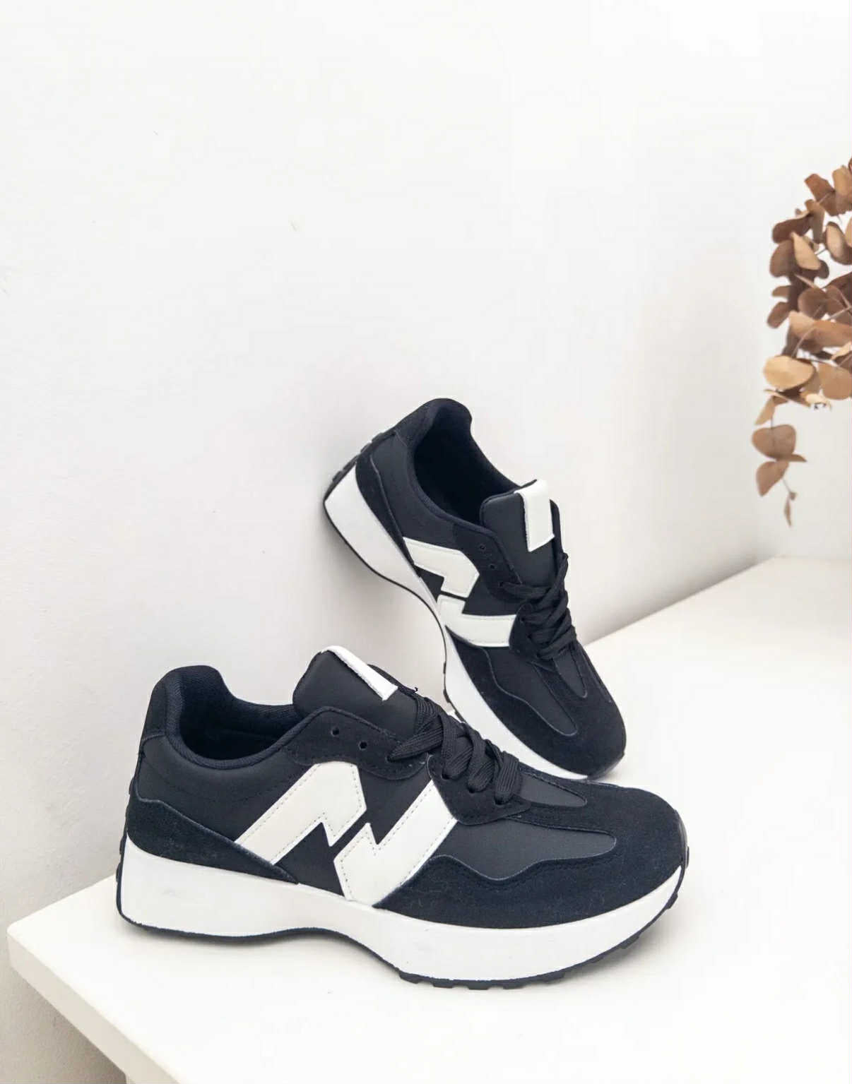 Sneaker Bo zwart-wit