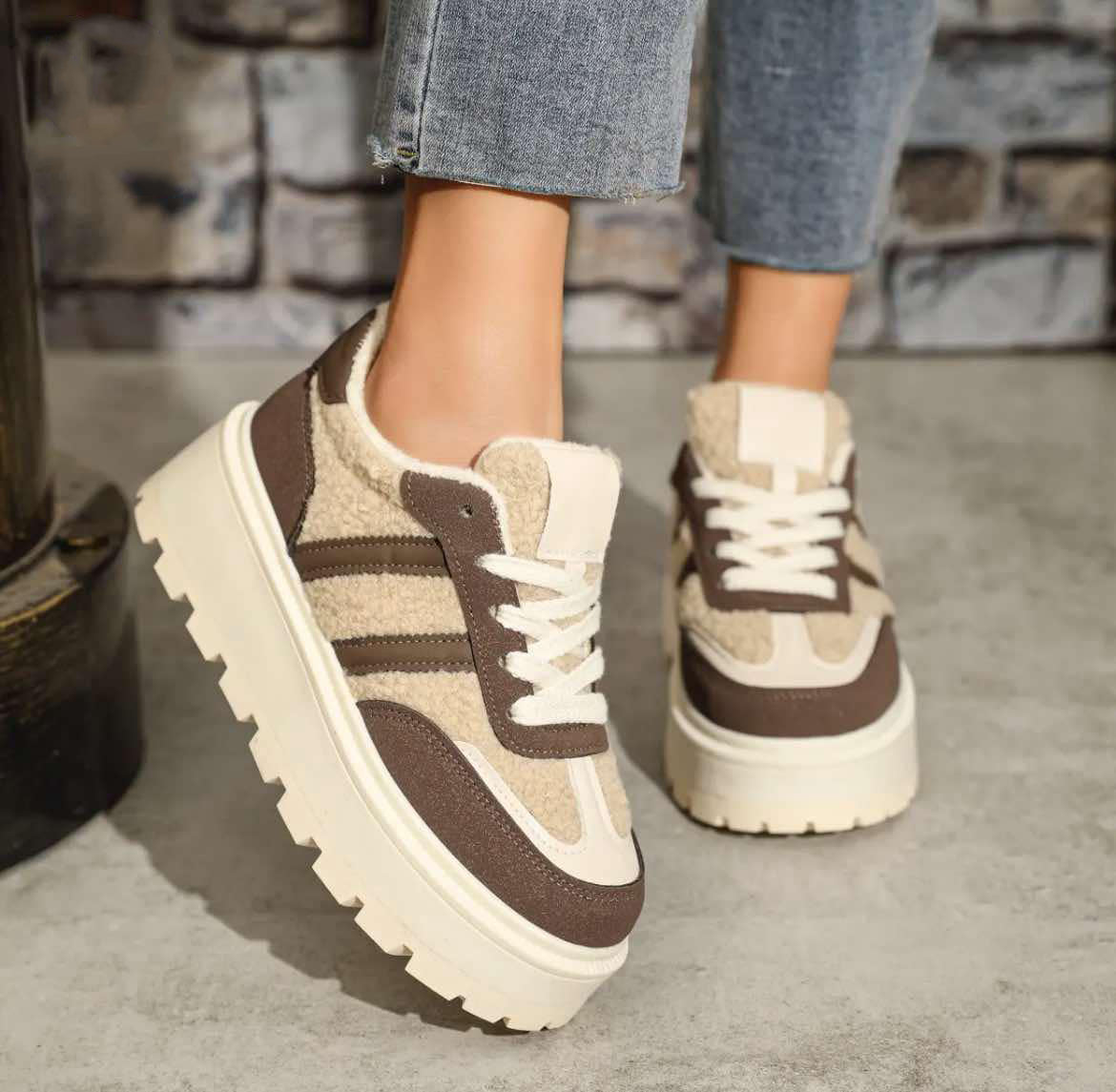 Sneaker Selin bruin/beige