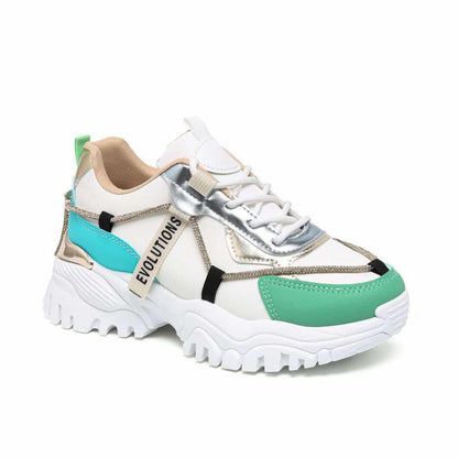 Sneaker Nyna Blue – Girls’ Sneakers in Blue, White & Green | PU Leather